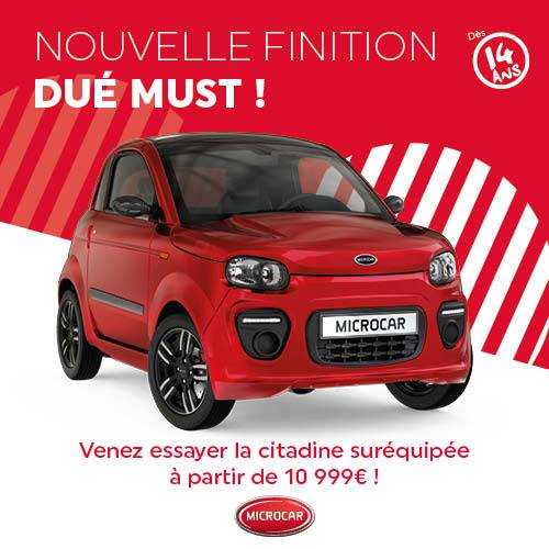 Nouvelle MICROCAR DUE MUST en vente chez R2B motors